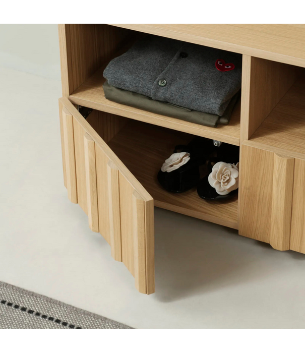 Normann Copenhagen  Rib Sideboard Low Hybrid soft black oak