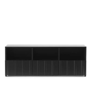 Rib Sideboard Low Hybrid, soft black