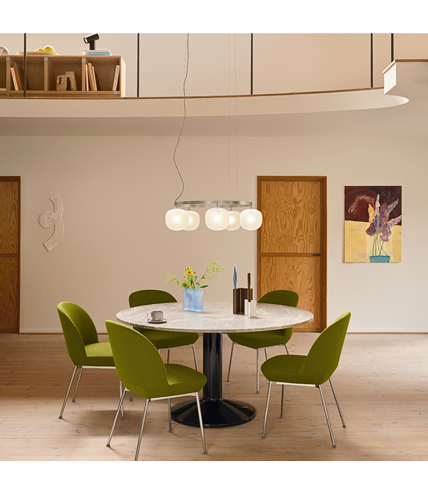 Muuto Rime Chandelier, gezandstraald glas