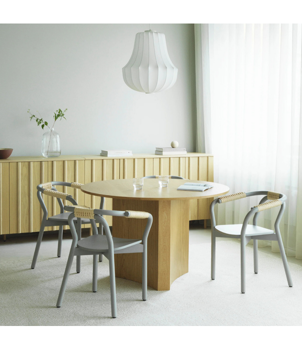 Normann Copenhagen  Bue dining table dark brown stained oak Ø120