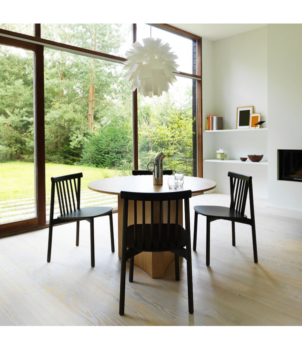 Normann Copenhagen  Bue dining table dark brown stained oak Ø120