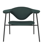 Masculo Lounge Chair Vidar 1062, black tube legs