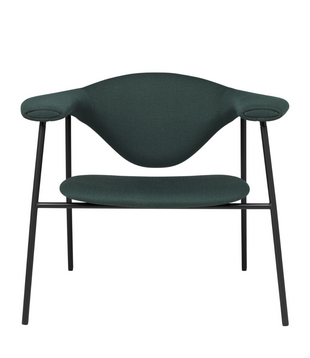 Masculo Lounge Stoel Vidar 1062, zwart tube voet