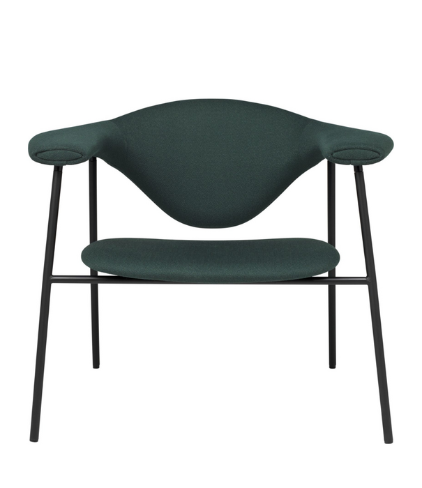 Gubi  Masculo Lounge Stoel Vidar 1062, zwart tube voet