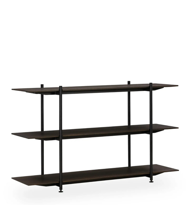 Wendelbo Formal System Stellingkast bruin eiken, zwart frame