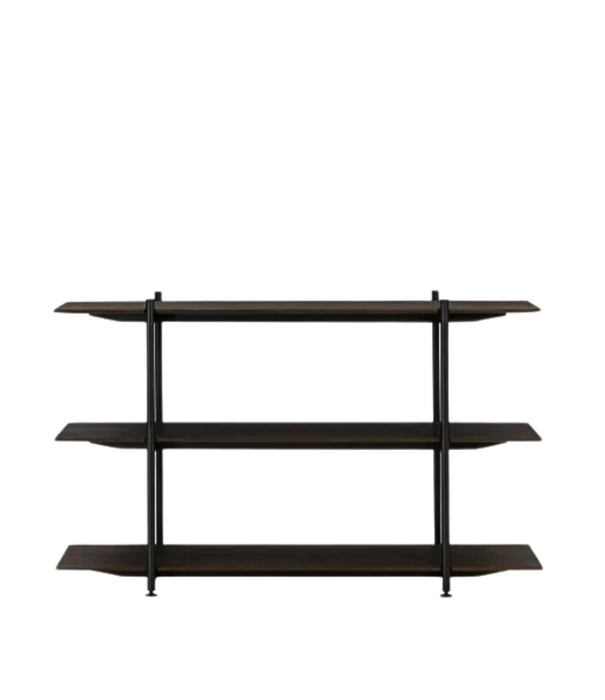 Wendelbo Formal System Stellingkast bruin eiken, zwart frame
