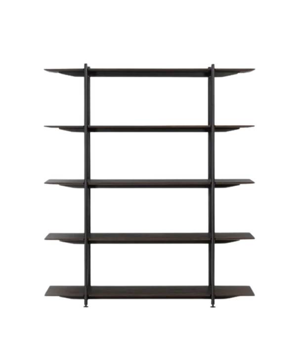 Wendelbo Formal System Stellingkast bruin eiken, zwart frame