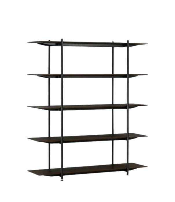 Wendelbo Formal System Stellingkast bruin eiken, zwart frame
