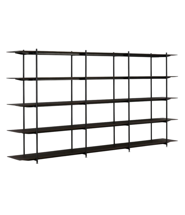 Wendelbo Formal System Shelving Rack brown oak, black frame