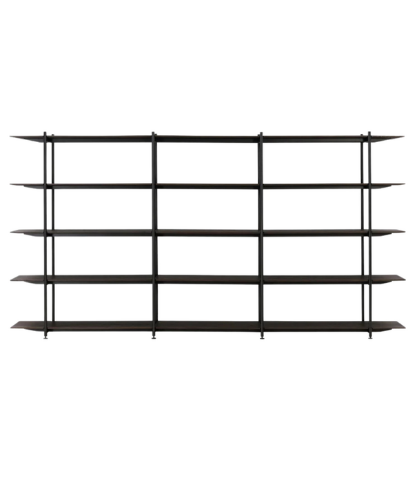 Wendelbo Formal System Stellingkast bruin eiken, zwart frame