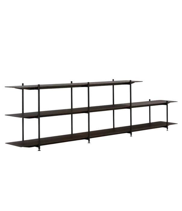 Wendelbo Formal System Stellingkast bruin eiken, zwart frame