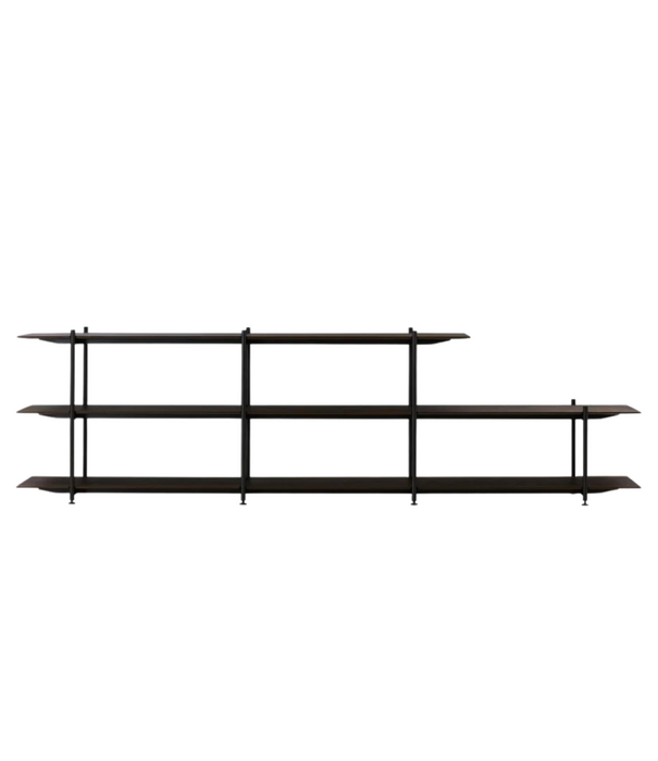 Wendelbo Formal System Stellingkast bruin eiken, zwart frame