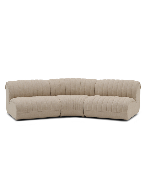 Muuto Coltre Modular Sofa 3 zitter, config 4, Turf sand