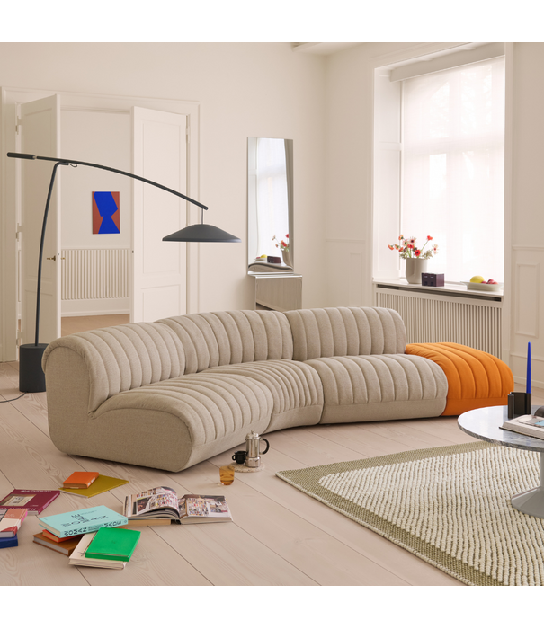 Muuto Coltre Modular Sofa 3 zitter, config 1, Turf sand