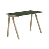 CPH 90 Bureau groen linoleum, gelakt eiken