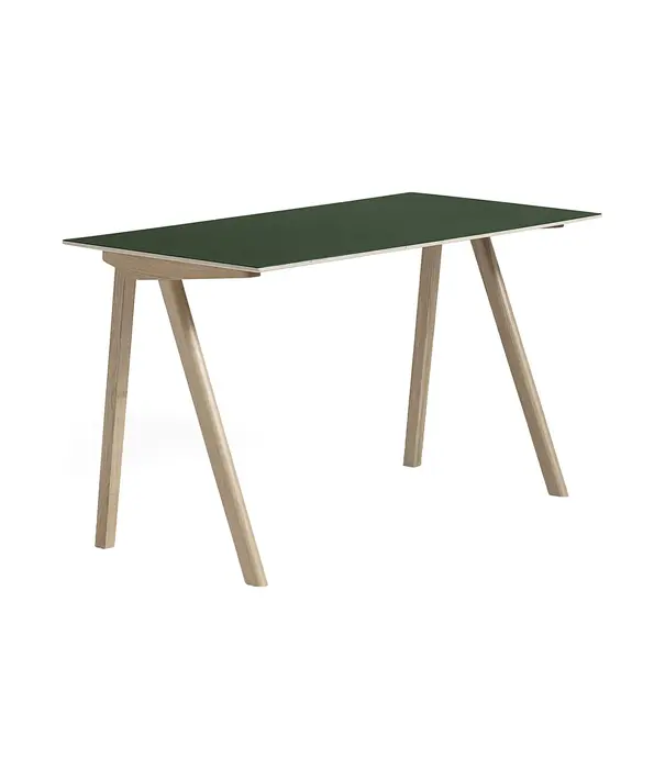 Hay  CPH 90 Bureau groen linoleum, gelakt eiken
