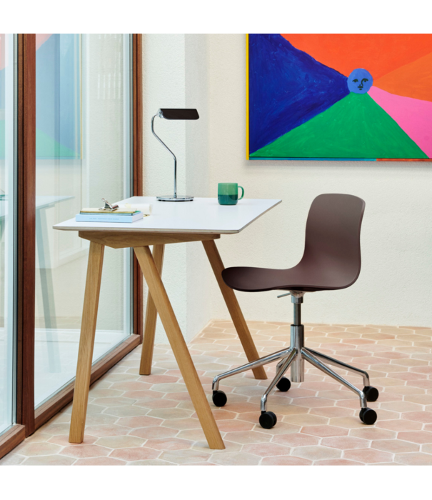 Hay  CPH 90 Bureau grijs linoleum, gelakt eiken