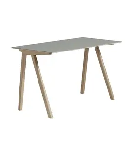 CPH 90 Bureau grijs linoleum, gelakt eiken 130cm