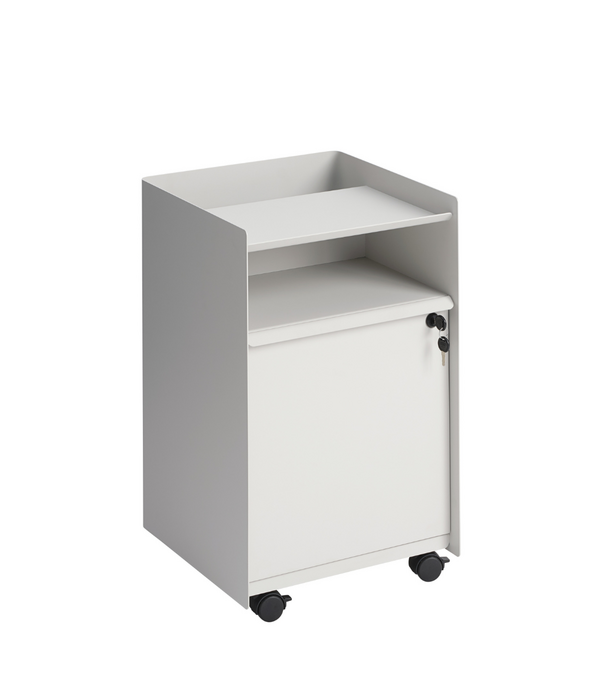 Muuto Folded Trolley, low closed - drawer w. lock