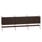 Living room F comb. dark red, dark oak