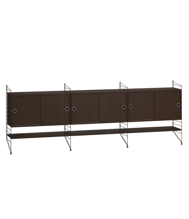 String  Furniture String System  Woonkamer F comb. donkerbruin, donker eiken