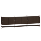 Living room E comb. dark red, dark oak