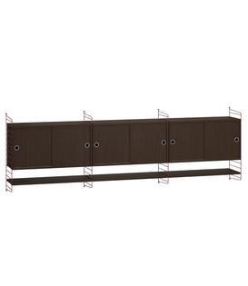 Living room E comb. dark red, dark oak