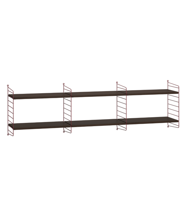 String  Furniture Woonkamer O comb. donkerrood, donker eiken