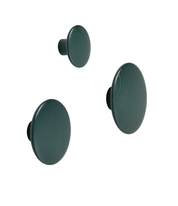 Muuto Dots Wandhaak dark green