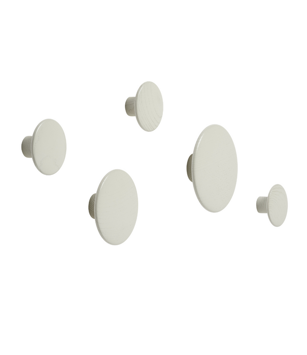 Muuto Dots Wood Wandhaken, set van 5