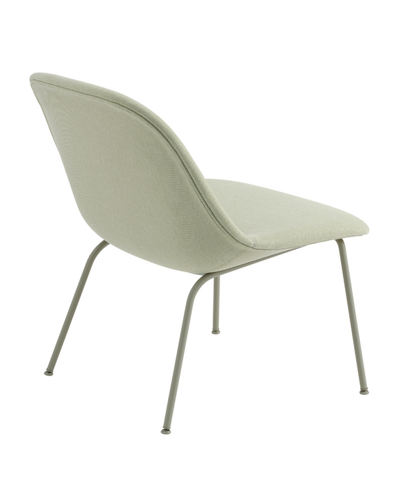 Muuto Fiber Soft Lounge Stoel gestoffeerd, tube poten