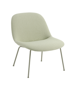 Fiber Soft Lounge Stoel Delta 26, dusty green tube poten