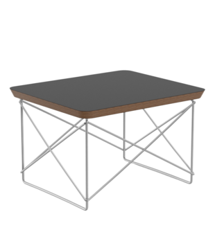 LTR Table black HPL, chrome base