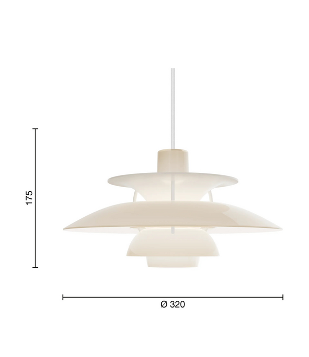 Louis Poulsen  PH 5 Pendant 320 opal beige