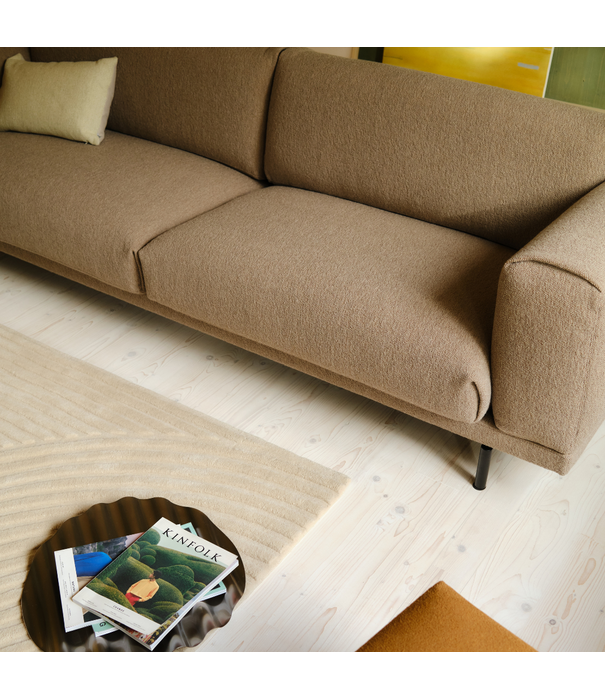 Muuto Rest 3-seater Hearth 6 taupe, black base