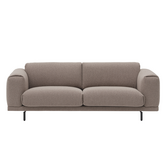 Rest 3-seater Hearth 6 taupe, black base