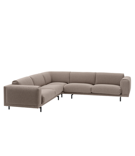 Rest Corner Sofa Hearth 6 taupe, black base