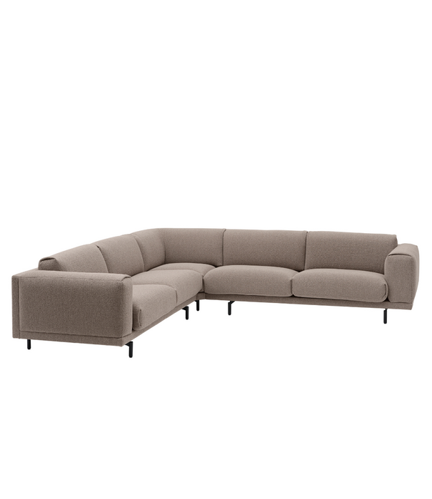 Muuto Rest Corner Sofa Hearth 6 taupe, black base