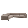Rest Corner Sofa Hearth 6 taupe, black base
