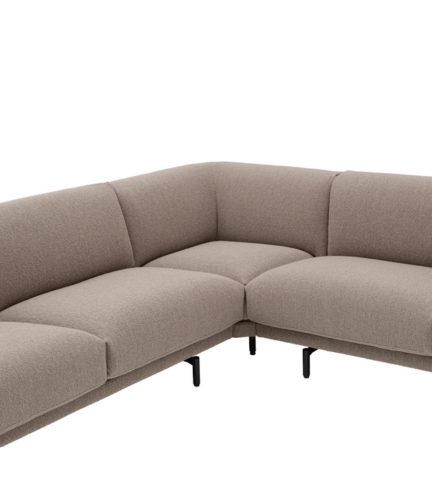 Muuto Rest Corner Sofa Hearth 6 taupe, black base