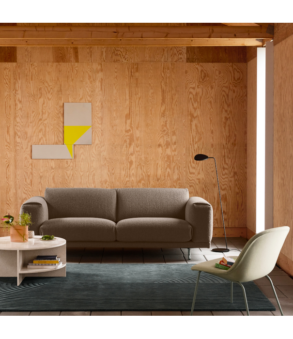 Muuto Fiber Soft Lounge Stoel Delta 26, eiken poten