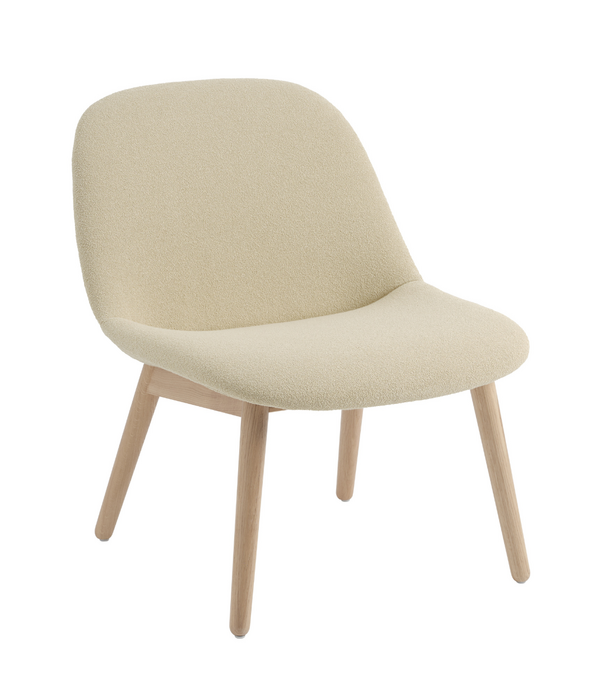 Muuto Fiber Soft Lounge Stoel Delta 26, eiken poten
