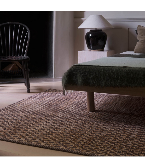 Layered  Barley Jute Vloerkleed  - Chestnut