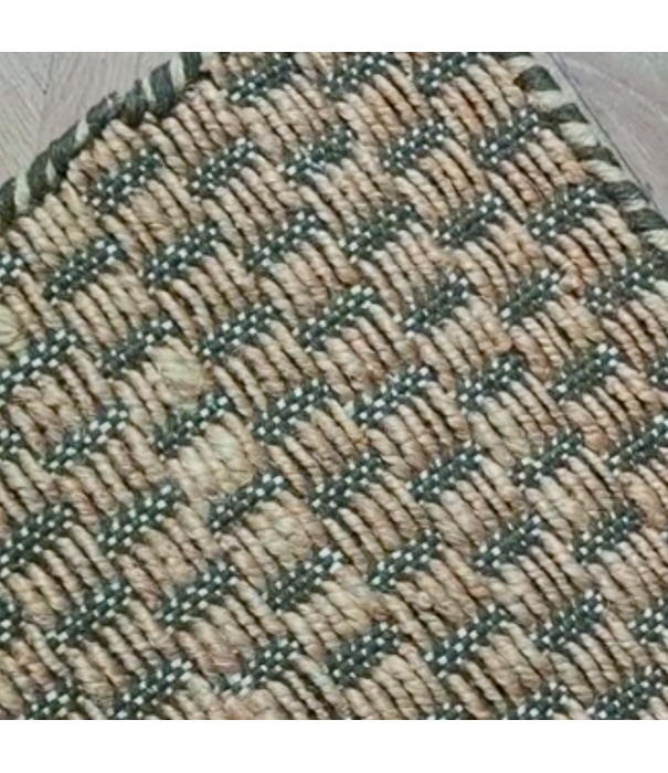 Layered  Barley  Jute Rug - Sage
