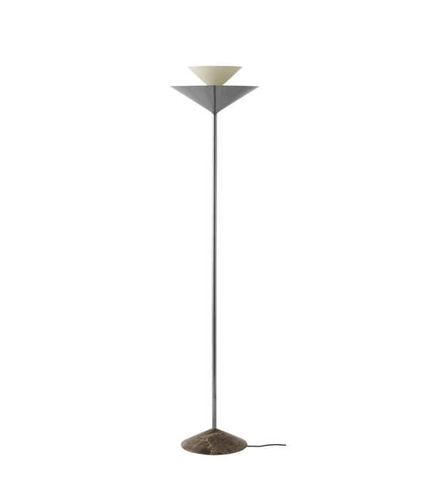 &Tradition Gio LN28 Vloerlamp bruin emperador marmer, donker chrome
