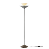 Gio LN28 Vloerlamp bruin emperador marmer, donker chrome