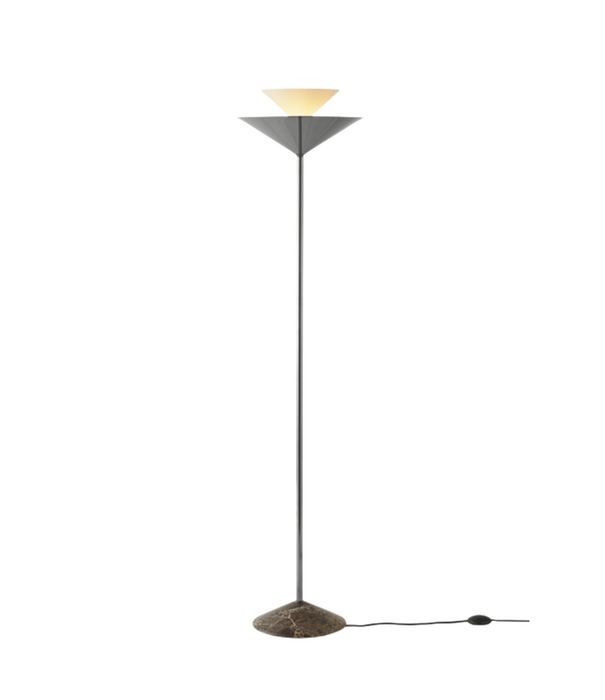 &Tradition Gio LN28 Vloerlamp bruin emperador marmer, donker chrome