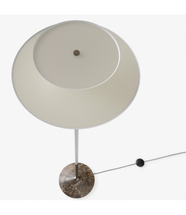 &Tradition Gio LN28 Vloerlamp bruin emperador marmer, donker chrome