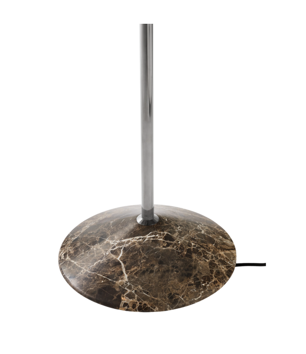 &Tradition Gio LN28 Floor Lamp brown emperador marble, dark chrome