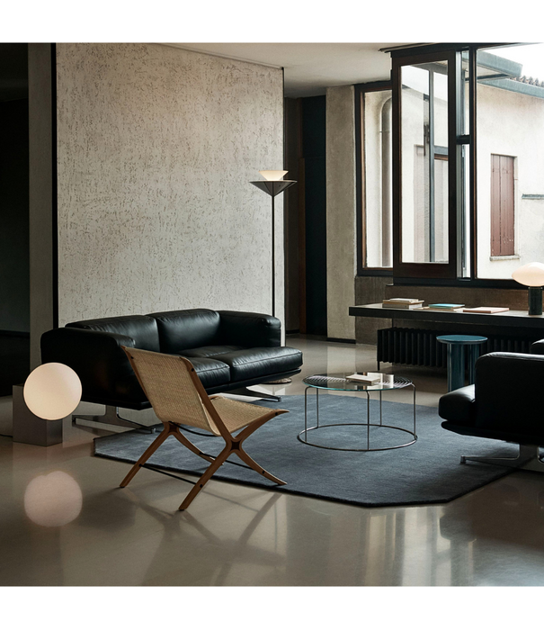 &Tradition Gio LN28 Floor Lamp brown emperador marble, dark chrome